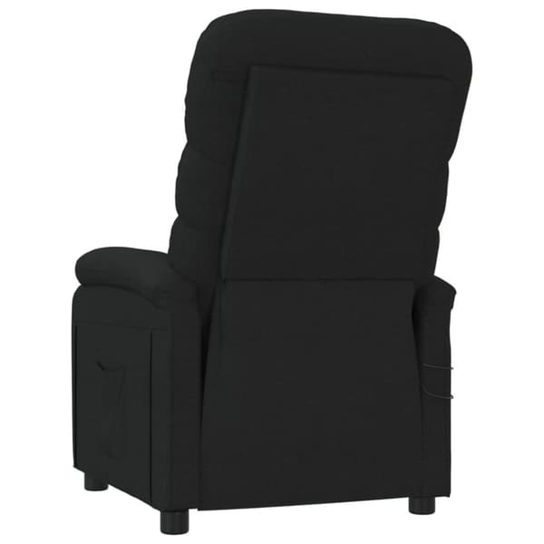 vidaXL eldrevet massagestol stof sort