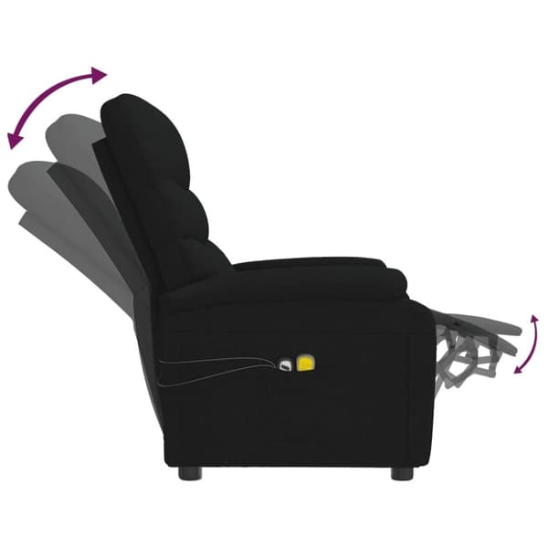 vidaXL eldrevet massagestol stof sort