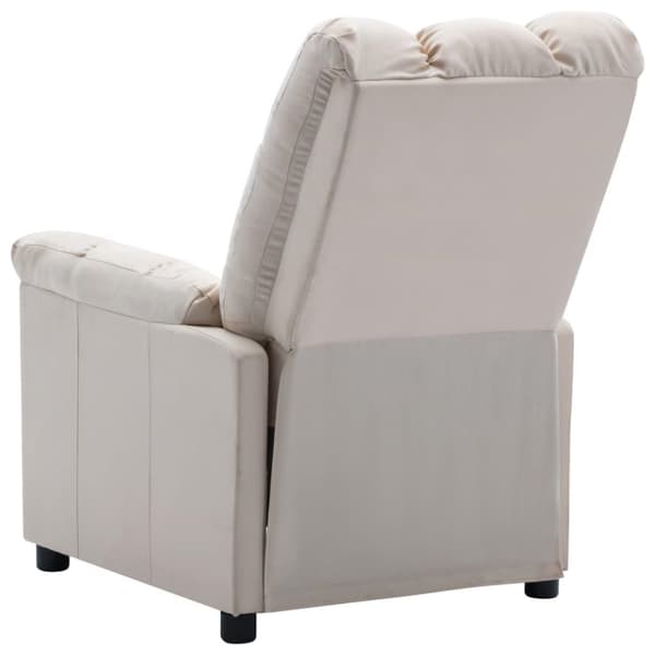 vidaXL eldrevet massagestol stof cremefarvet