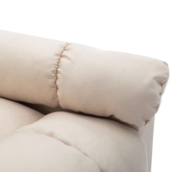vidaXL eldrevet massagestol stof cremefarvet
