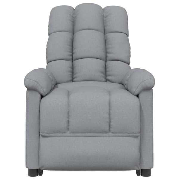 vidaXL Elektrisk massagefåtölj ljusgrå tyg