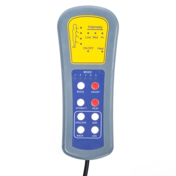 vidaXL Elektrisk massagefåtölj ljusgrå tyg