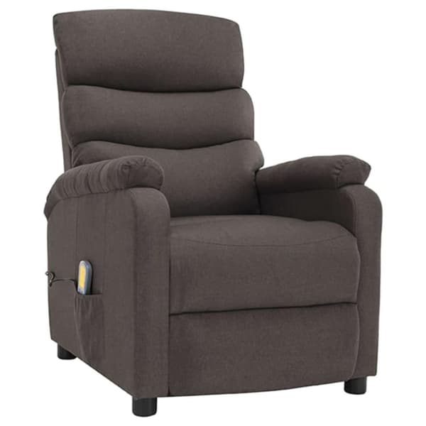 vidaXL Elektrisk massagefåtölj taupe tyg