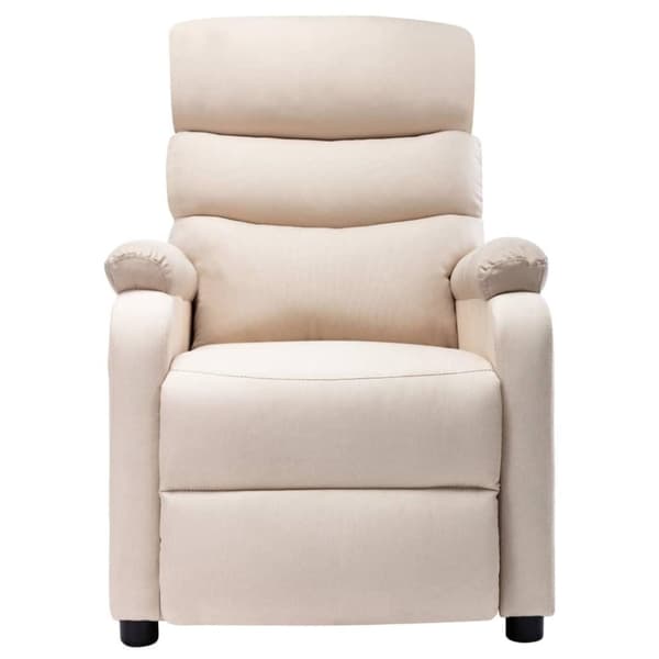 vidaXL eldrevet massagestol stof cremefarvet
