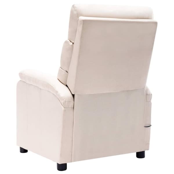 vidaXL eldrevet massagestol stof cremefarvet