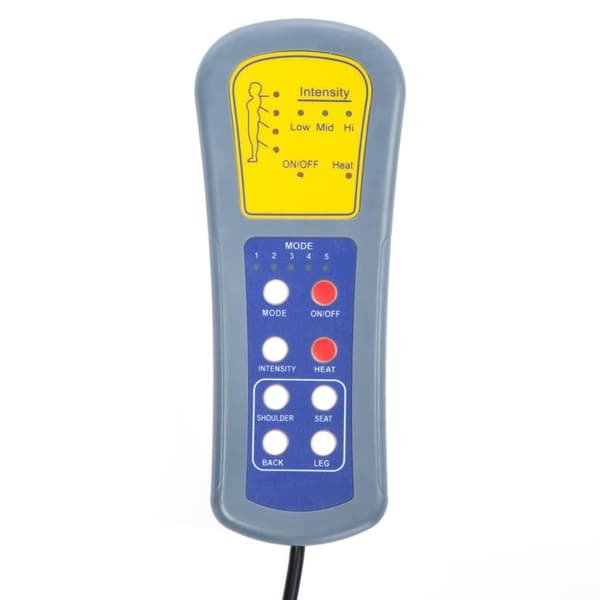 vidaXL Elektrisk massagefåtölj gräddvit tyg