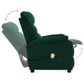 Miniatyrbild 3 av 11: vidaXL Massagefåtölj mörkgrön tyg