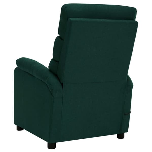 vidaXL Massagefåtölj mörkgrön tyg