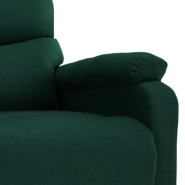 vidaXL Massagefåtölj mörkgrön tyg