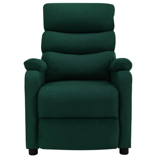 vidaXL Massagefåtölj mörkgrön tyg