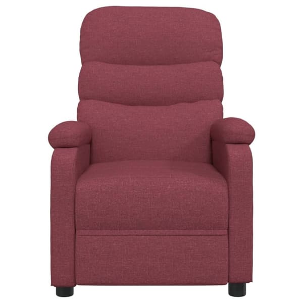 vidaXL Elektrisk massagefåtölj vinröd tyg