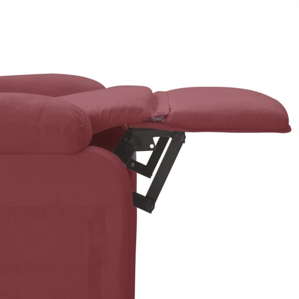vidaXL Elektrisk massagefåtölj vinröd tyg