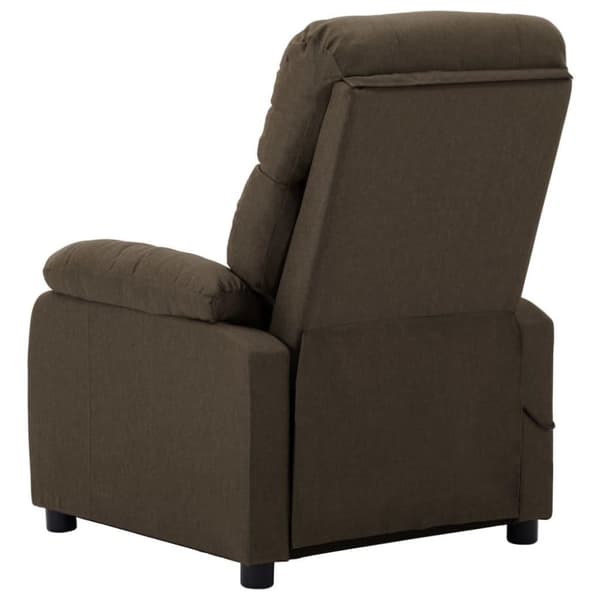 vidaXL eldrevet massagestol stof brun