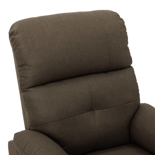 vidaXL Elektrisk massagefåtölj brun tyg