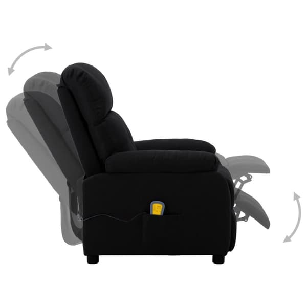 vidaXL eldrevet massagestol stof sort