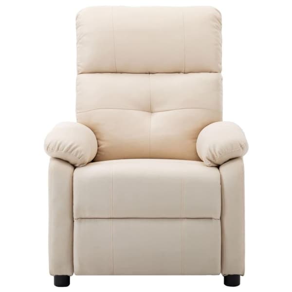 vidaXL eldrevet massagestol stof cremefarvet