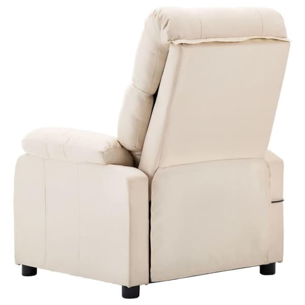 vidaXL eldrevet massagestol stof cremefarvet