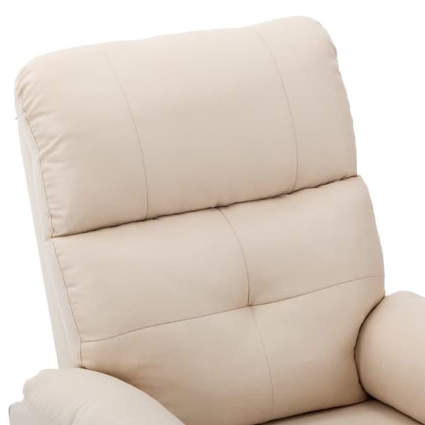 vidaXL eldrevet massagestol stof cremefarvet