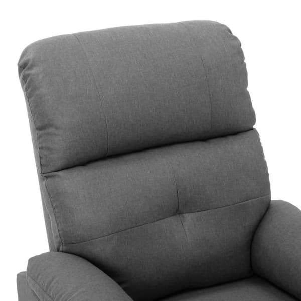 vidaXL Elektrisk massagefåtölj ljusgrå tyg