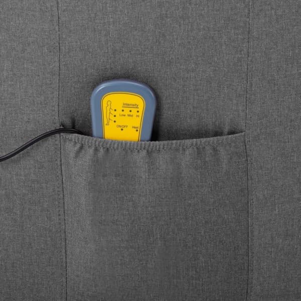 vidaXL Elektrisk massagefåtölj ljusgrå tyg