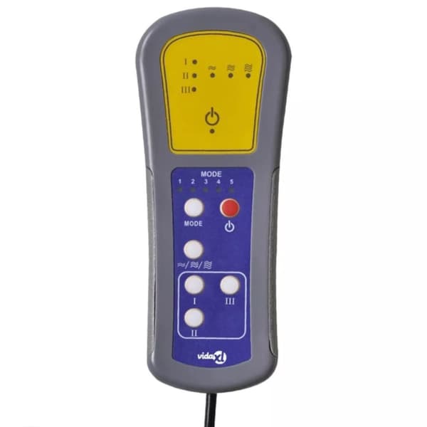 vidaXL Elektrisk massagefåtölj gräddvit konstläder