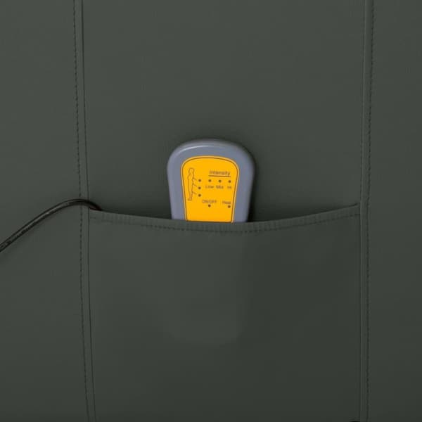 vidaXL Elektrisk massagefåtölj Grå konstläder