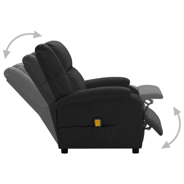 vidaXL massagestol kunstlæder sort