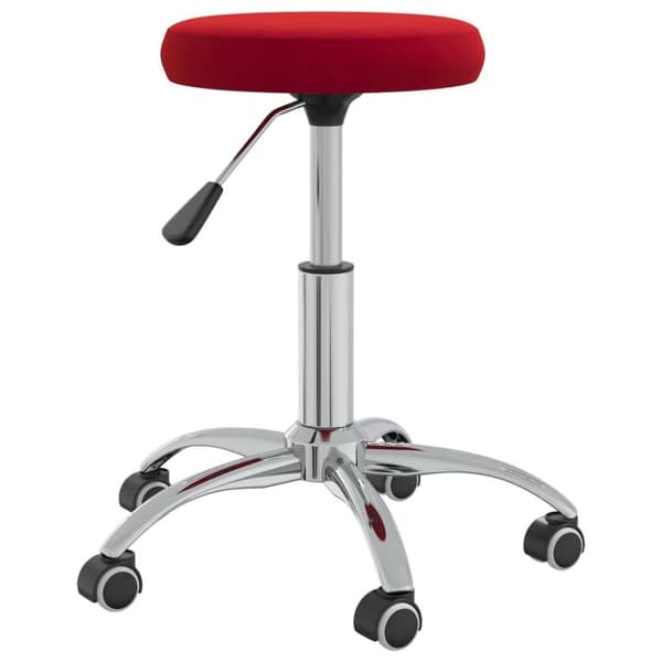 vidaXL Massagepall vinröd sammet
