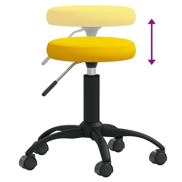 vidaXL Massagepall senapsgul sammet