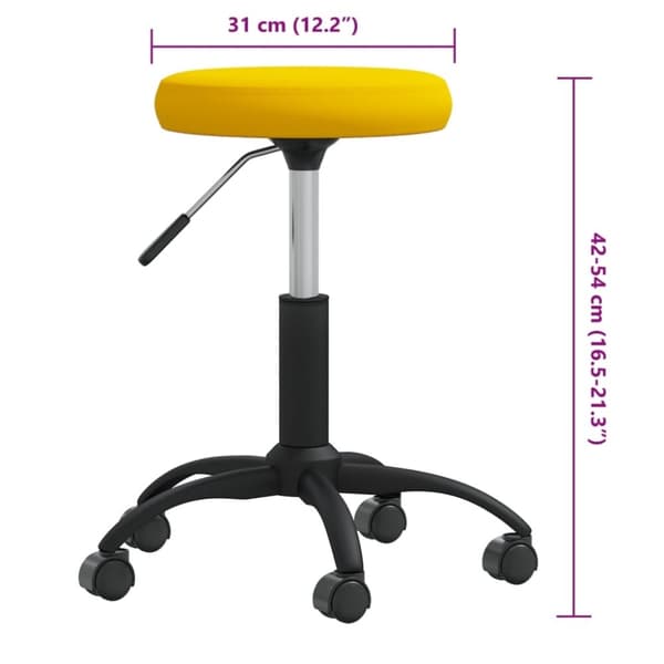 vidaXL Massagepall senapsgul sammet