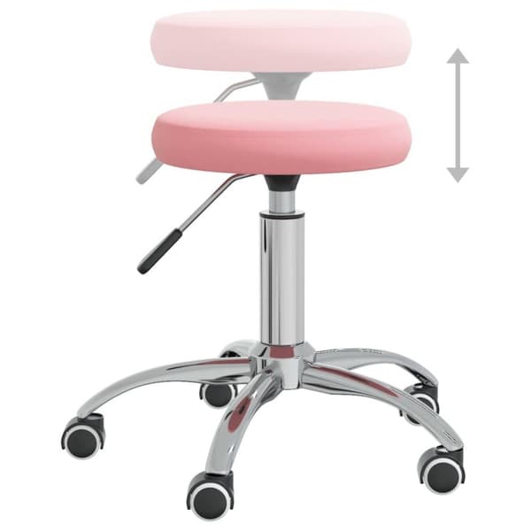 vidaXL Massagepall rosa sammet