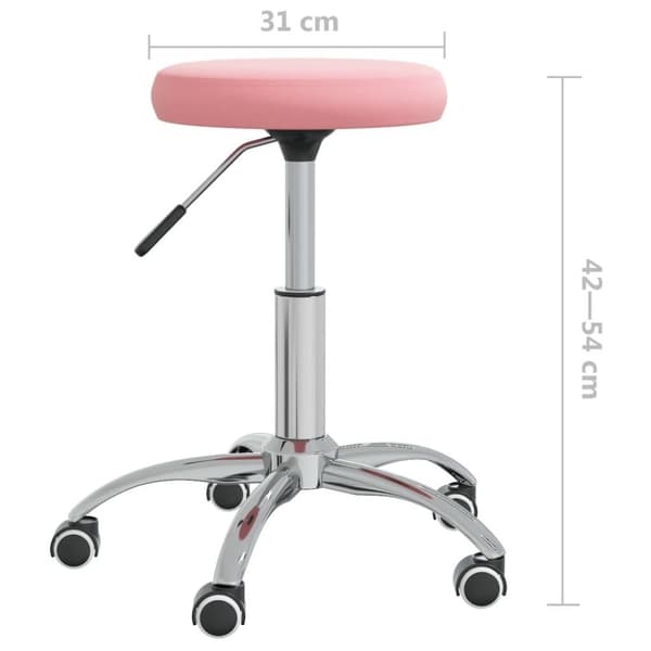 vidaXL Massagepall rosa sammet