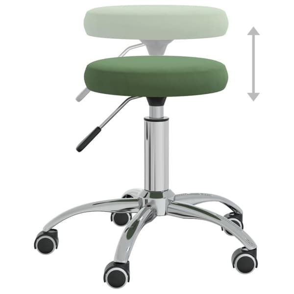 vidaXL Massagepall mörkgrön sammet