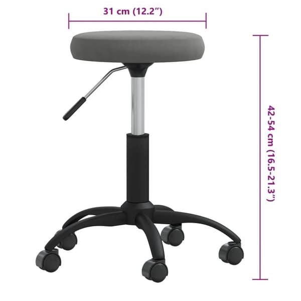 vidaXL Massagepall mörkgrå sammet