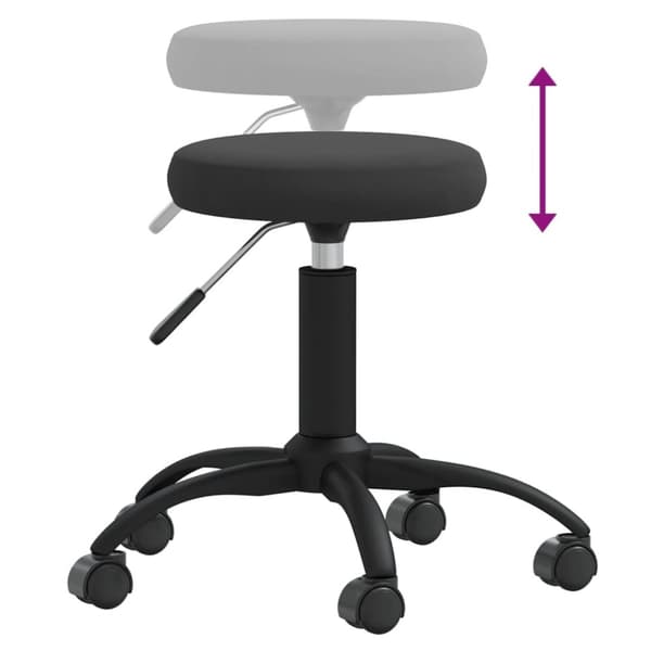 vidaXL Massagepall sammet svart