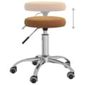 Miniatyrbild 4 av 6: vidaXL Massagepall sammet brun