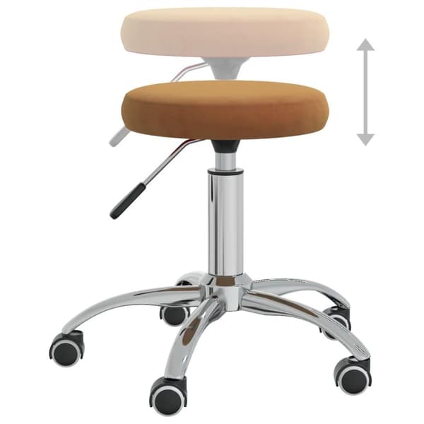 vidaXL Massagepall sammet brun