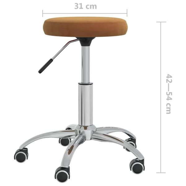 vidaXL Massagepall sammet brun