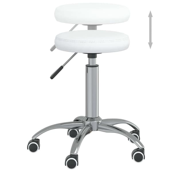 vidaXL Massagepall konstläder vit