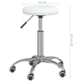 Miniatyrbild 7 av 7: vidaXL Massagepall konstläder vit