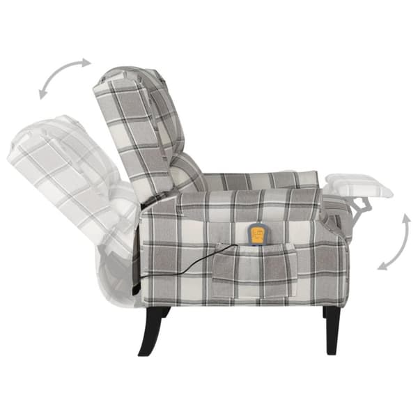 vidaXL Massagefåtölj grå tyg
