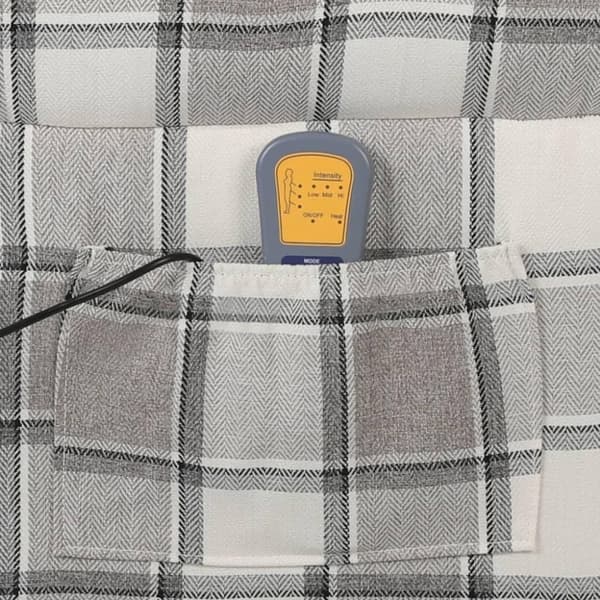 vidaXL Massagefåtölj grå tyg