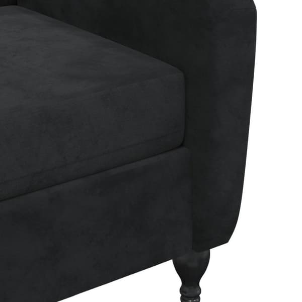vidaXL Massagefåtölj svart sammet
