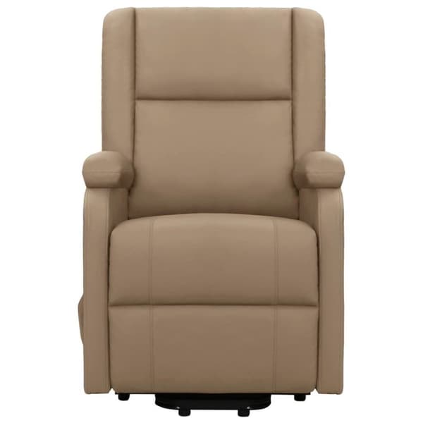 vidaXL Massagefåtölj med uppresningsfunktion cappuccino konstläder