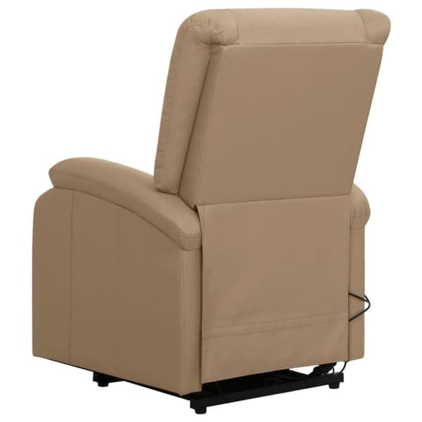 vidaXL Massagefåtölj med uppresningsfunktion cappuccino konstläder