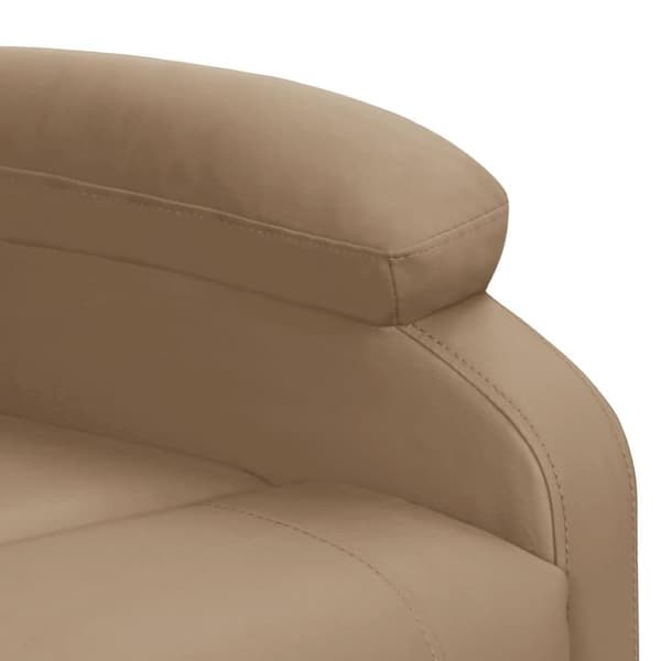 vidaXL Massagefåtölj med uppresningsfunktion cappuccino konstläder