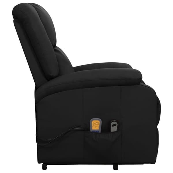 vidaXL massagestol med løftefunktion kunstlæder sort