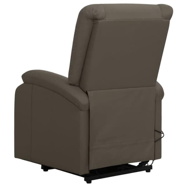 vidaXL Massagefåtölj med uppresningshjälp Grå konstläder