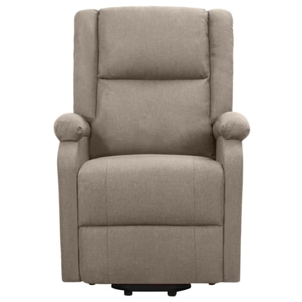 vidaXL Massagefåtölj med uppresningshjälp taupe tyg