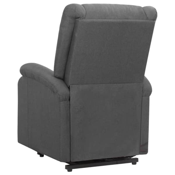 vidaXL Massagefåtölj med uppresningshjälp mörkgrå tyg